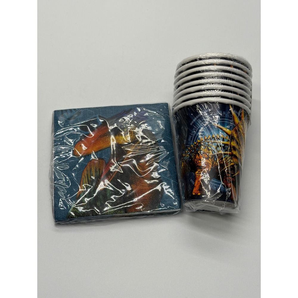 Jurassic World Dinosaur Party Supplies 8 Cups 16 Napkins DesignWare